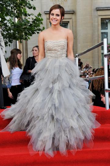 Actress Emma Watson attends the "Harry Potter And The Deathly Hallows Part 2" world premiere at Trafalgar Square on July 7, 2011 in London, England.  (Photo by Jon Furniss/WireImage)