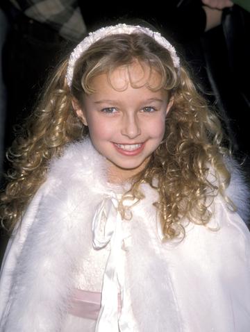 Hayden Panettiere pictued at the premiere of 'A Bug's Life' in 1998. Hayden voiced the character of Dot at just 9 years old. (Photo by Ron Galella/Ron Galella Collection via Getty Images)