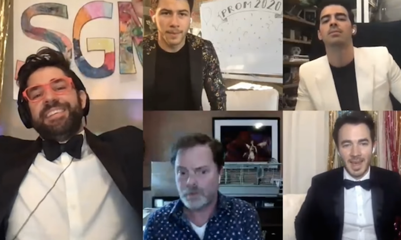 John Krasinski held a "virtual prom" with the Jonas Brothers, Billie Eilish