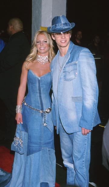 Britney Spears and Justin Timberlake of NSYNC at the Shrine Auditorium in Los Angeles, CA (Photo by Jeffrey Mayer/WireImage)