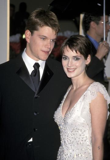2000: Matt Damon and Winona Ryder pictured at the 57th Annual Golden Globe Awards. (Photo by Jim Smeal/Ron Galella Collection via Getty Images)