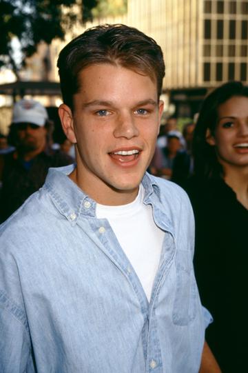 1996: American actor Matt Damon arrives for the "Courage Under Fire" Los Angeles Premiere at The Academy of Motion Picture Arts and Sciences on July 8, 1996 in Beverly Hills, California.  (Photo by Ron Davis/Getty Images)