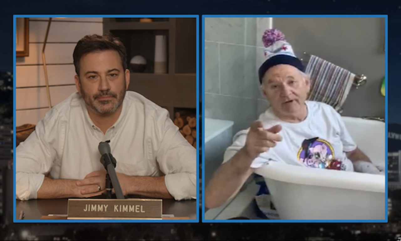 Bill Murray Conducts Jimmy Kimmel Live Interview From His Bathtub