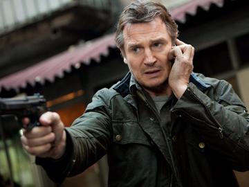 Not to be outdone, former CIA operative Bryan Mills (played by Liam Neeson) hunts down his teenage daughter and her kidnapper in Taken. @Europa Corp. All Rights Reserved.