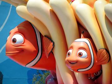 Though not the strongest or bravest clownfish, Finding Nemo's Marlin (voiced by Albert Brooks) literally swam to the ends of the earth to find his son. @Waly Disney Pictures. All Rights Reserved.