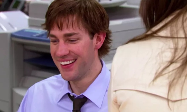 It turns out John Krasinski was wearing a wig during part of The