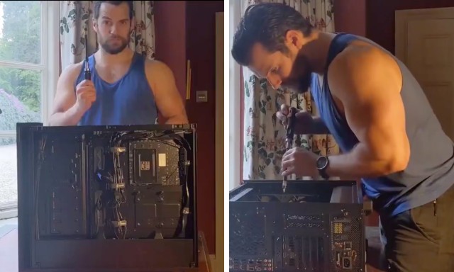 The Thirst Is Real For Henry Cavill And His Computer-building Abilities