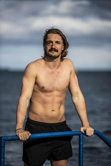 Movember Ireland Lead, Jack O'Connor is pictured at Seapoint Dublin helping men’s health charity Movember announces LOCKDOWN – SHAVE DOWN – GET DOWN, an initiative to encourage healthy conversations surrounding mental health. 

Picture Andres Poveda
