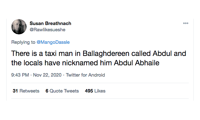 Enjoy this Twitter thread of funny Irish nicknames Enjoy this Twitter thread of funny Irish nicknames