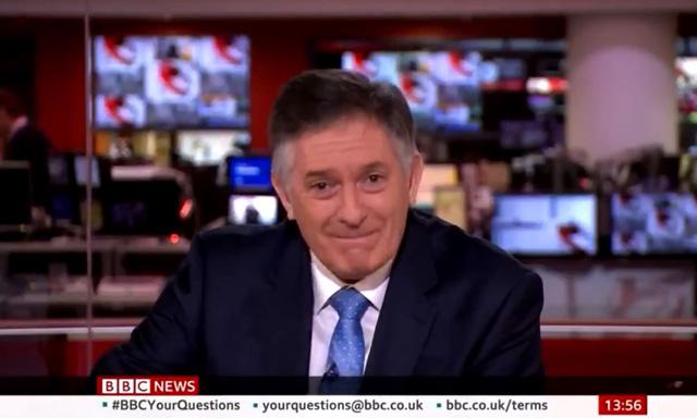BBC presenter Simon McCoy couldn't hold it together during this segment