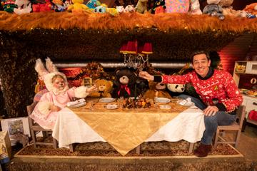 Isabella Douglas (4) from Meath is pictured with Ryan Tubridy on the Roald Dahl themed set of this years The Late Late Toy Show. 

Picture: Andres Poveda