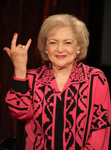 Actress Betty White visits Fuse's "No. 1 Countdown" at fuse Studios on June 11, 2009 in New York City.  (Photo by Bryan Bedder/Getty Images)
