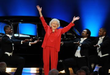 Actress Betty White performs onstage at the 39th AFI Life Achievement Award honoring Morgan Freeman held at Sony Pictures Studios on June 9, 2011 in Culver City, California. The AFI Life Achievement Award tribute to Morgan Freeman will premiere on TV Land on Saturday, June 19 at 9PM ET/PST.  (Photo by Kevin Winter/Getty Images for AFI)