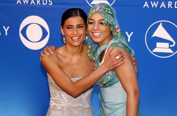 2002: Nelly Furtado and Alicia Keys during The 44th Annual Grammy Awards at Staples Center in Los Angeles, California, United States. (Photo by Jeff Kravitz/FilmMagic, Inc)