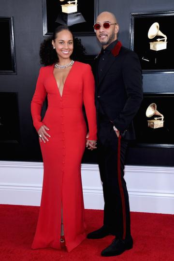 2019:  Alicia Keys and Swizz Beatz attend the 61st Annual GRAMMY Awards at Staples Center on February 10, 2019 in Los Angeles, California.  (Photo by Amy Sussman/FilmMagic)