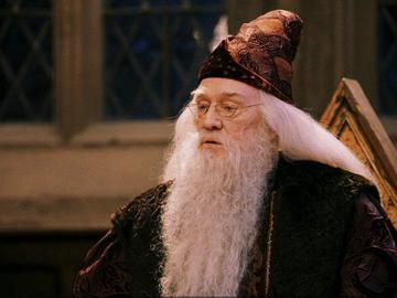 Well known actor Richard Harris was the first to portray headmaster Albus Dumbledore in Harry Potter and the Philosopher's Stone. Harris was best known for his roles in Camelot (1967) and Gladiator (2000) prior to taking on the role of Dumbledore. Harris died in October 2002 shortly before the premiere of 'Harry Potter and the Chamber of Secrets' 

Image credit: Warner Bros