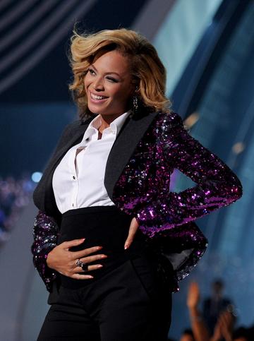 Beyonce performs announced  her pregnancy while onstage at the 2011 MTV Video Music Awards at the Nokia Theatre L.A. Live on August 28, 2011 in Los Angeles, CA. (Photo by Kristian Dowling/Getty Images)