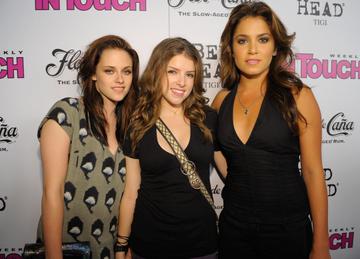 2008:  (L-R) Actresses Kristen Stewart,Anna Kendrick and Nikki Reed arrive at In Touch Weekly's Icons and Idols Celebration held at Chateau Marmont on September 7, 2008 in Hollywood, California.  (Photo by Charley Gallay/WireImage)