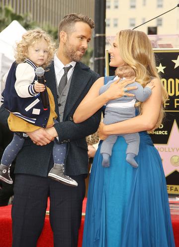 Blake Lively with husband Ryan Reynolds and kids attend the ceremony honoring actor Ryan Reynolds with a Star on The Hollywood Walk of Fame held on December 15, 2016 in Hollywood, California.  (Photo by Michael Tran/FilmMagic)