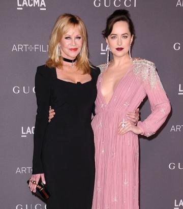 Melanie Griffith and daughter Dakota Johnson attend the 2017 LACMA Art + Film gala at LACMA on November 4, 2017 in Los Angeles, California.  (Photo by Jason LaVeris/FilmMagic)