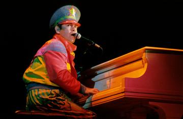 UNITED STATES - SEPTEMBER 01:  Photo of Elton JOHN; performing live onstage  (Photo by Richard E. Aaron/Redferns)