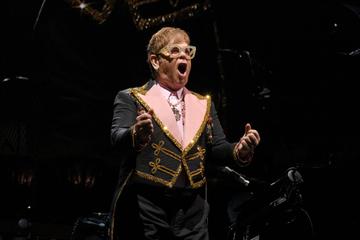 Elton John performs during his 'Farewell Yellow Brick Road' tour at Madison Square Garden on October 18, 2018 in New York City.  (Photo by Michael Loccisano/Getty Images)