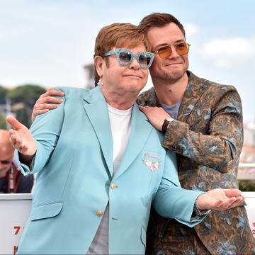 Sir Elton John and Taron Egerton attend the photocall for "Rocketman" during the 72nd annual Cannes Film Festival on May 16, 2019 in Cannes, France. (Photo by Dominique Charriau/WireImage)