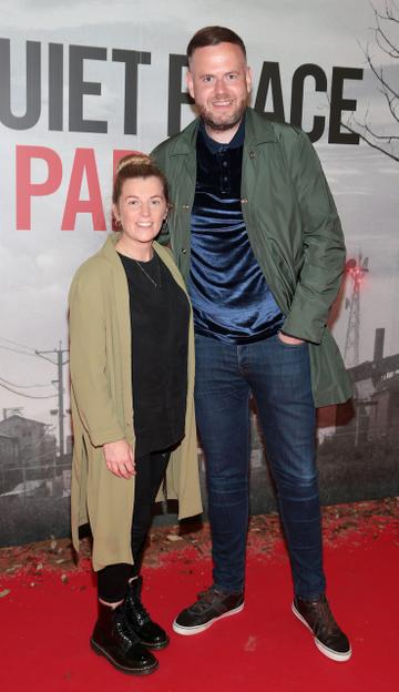Leah Holmes and Stephen Cramp pictured at the 'A Quiet Place Part II 'screening at the Odeon Cinema in Point Square ,Dublin.
Picture  Brian McEvoy/ PIP