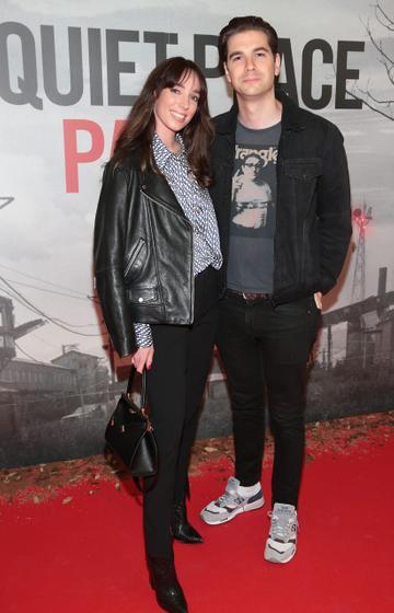 Ciara O' Doherty and Joseph Sheridan pictured at the 'A Quiet Place Part II 'screening at the Odeon Cinema in Point Square ,Dublin.
Picture  Brian McEvoy/ PIP