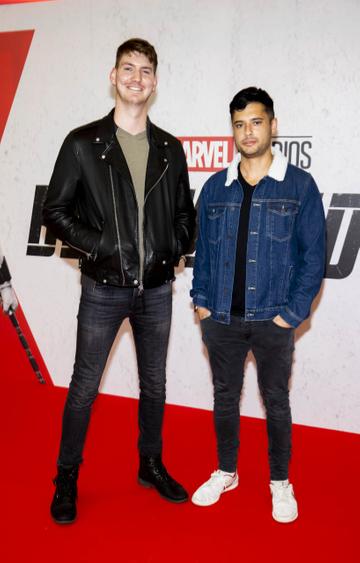 Eoin Murphy and Nick Leung pictured at the Irish Special Preview Screening Marvel Studios Black Widow. Picture Andres Poveda