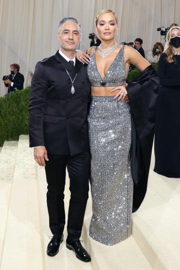 NEW YORK, NEW YORK - SEPTEMBER 13: Taika Waititi and Rita Ora attend the 2021 Met Gala benefit "In America: A Lexicon of Fashion" at Metropolitan Museum of Art on September 13, 2021 in New York City. (Photo by Taylor Hill/WireImage)