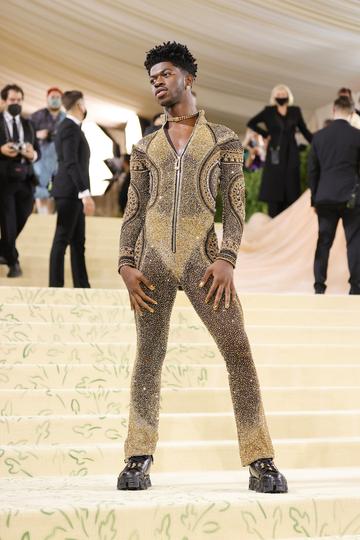 NEW YORK, NEW YORK - SEPTEMBER 13: Lil Nas X attends The 2021 Met Gala Celebrating In America: A Lexicon Of Fashion at Metropolitan Museum of Art on September 13, 2021 in New York City. (Photo by Mike Coppola/Getty Images)