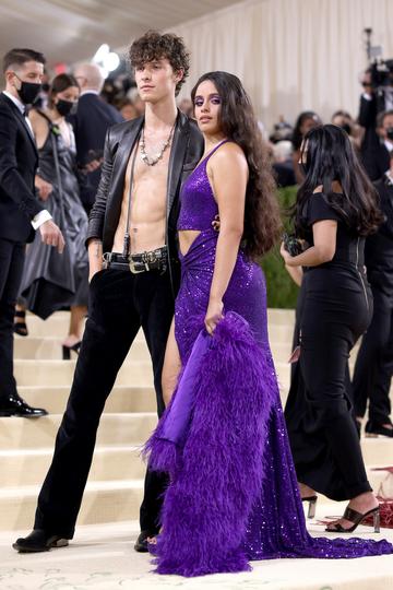 NEW YORK, NEW YORK - SEPTEMBER 13: Shawn Mendes and Camila Cabello attend The 2021 Met Gala Celebrating In America: A Lexicon Of Fashion at Metropolitan Museum of Art on September 13, 2021 in New York City. (Photo by John Shearer/WireImage)