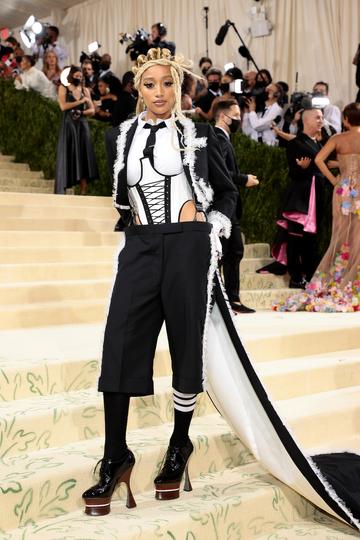 NEW YORK, NEW YORK - SEPTEMBER 13: Amandla Stenberg attends The 2021 Met Gala Celebrating In America: A Lexicon Of Fashion at Metropolitan Museum of Art on September 13, 2021 in New York City. (Photo by Dimitrios Kambouris/Getty Images for The Met Museum/Vogue )