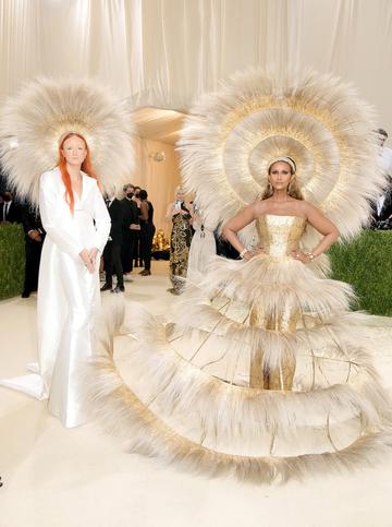 NEW YORK, NEW YORK - SEPTEMBER 13: Designer Harris Reed and Iman attend The 2021 Met Gala Celebrating In America: A Lexicon Of Fashion at Metropolitan Museum of Art on September 13, 2021 in New York City. (Photo by Jeff Kravitz/FilmMagic)