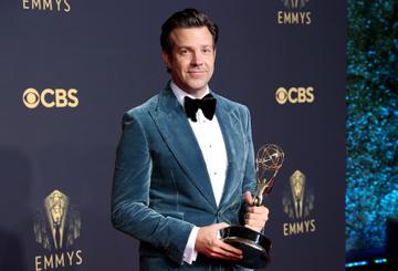 LOS ANGELES, CALIFORNIA - SEPTEMBER 19: Jason Sudeikis, winner of Outstanding Lead Actor in a Comedy Series for 'Ted Lasso', poses in the press room during the 73rd Primetime Emmy Awards at L.A. LIVE on September 19, 2021 in Los Angeles, California. (Photo by Rich Fury/Getty Images)