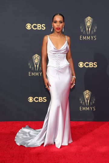 LOS ANGELES, CALIFORNIA - SEPTEMBER 19: Kerry Washington attends the 73rd Primetime Emmy Awards at L.A. LIVE on September 19, 2021 in Los Angeles, California. (Photo by Rich Fury/Getty Images)