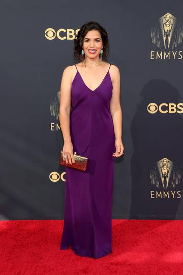 LOS ANGELES, CALIFORNIA - SEPTEMBER 19: America Ferrera attends the 73rd Primetime Emmy Awards at L.A. LIVE on September 19, 2021 in Los Angeles, California. (Photo by Rich Fury/Getty Images)