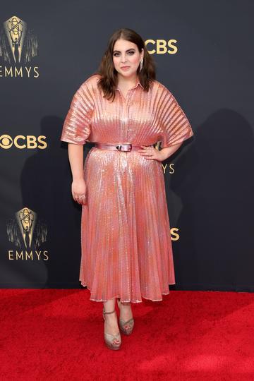 LOS ANGELES, CALIFORNIA - SEPTEMBER 19: Beanie Feldstein attends the 73rd Primetime Emmy Awards at L.A. LIVE on September 19, 2021 in Los Angeles, California. (Photo by Rich Fury/Getty Images)