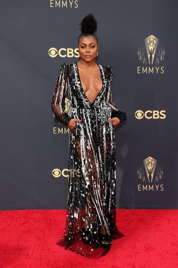 LOS ANGELES, CALIFORNIA - SEPTEMBER 19: Taraji P. Henson attends the 73rd Primetime Emmy Awards at L.A. LIVE on September 19, 2021 in Los Angeles, California. (Photo by Rich Fury/Getty Images)