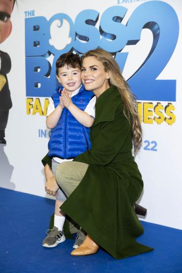 Ros Lipset  and son Theo Hastings (3) pictured at a special preview screening of The Boss Baby 2: Family Business at Odeon Point Square, Dublin. Picture Andres Poveda