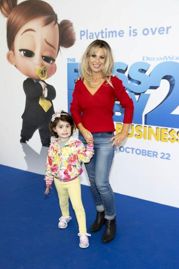 Amellia Rose-Doyle and Sarah Lipset pictured at a special preview screening of The Boss Baby 2: Family Business at Odeon Point Square, Dublin. Picture Andres Poveda