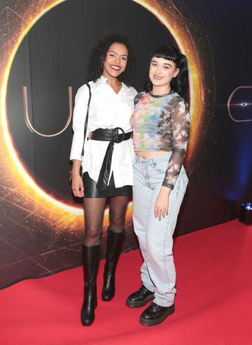 Ruth Charles and Chloe Adams  at the special screening of the film Dune.
Pic Brian McEvoy