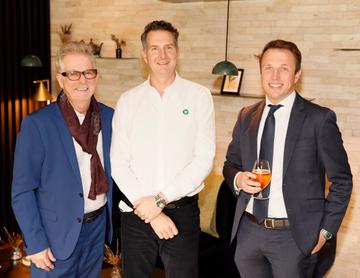 John and Markus Suttle with Chris Andrews at the Weir&Sons and Rolex Michelin Star lunch at Aimsir. 
Photo Kieran Harnett