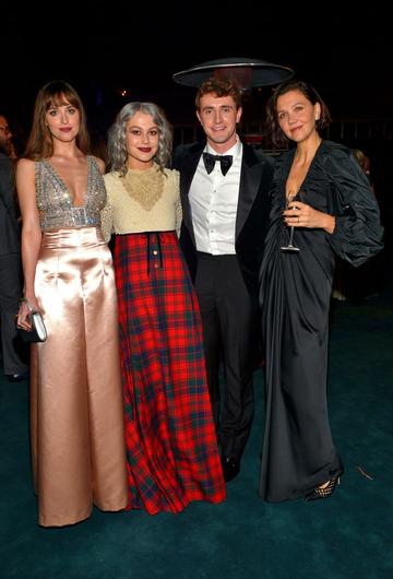 LOS ANGELES, CALIFORNIA - NOVEMBER 06: (L-R) Dakota Johnson, Phoebe Bridgers, and Paul Mescal, all wearing Gucci, and Maggie Gyllenhaal attend the 10th Annual LACMA ART+FILM GALA honoring Amy Sherald, Kehinde Wiley, and Steven Spielberg presented by Gucci at Los Angeles County Museum of Art on November 06, 2021 in Los Angeles, California. (Photo by Donato Sardella/Getty Images for LACMA)