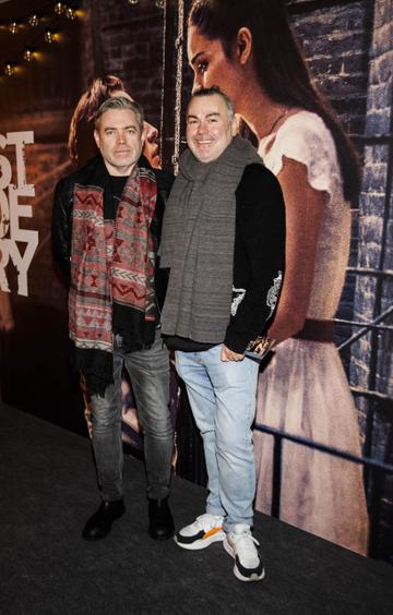 Glen Montgomery and Leonard Daly pictured at a special preview screening of West Side Story in the Light House Cinema Dublin. Picture Andres Poveda