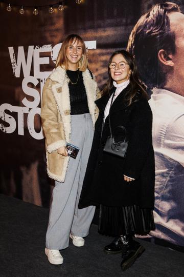 Sinead Farrelly and Clara Salinger pictured at a special preview screening of West Side Story in the Light House Cinema Dublin. Picture Andres Poveda