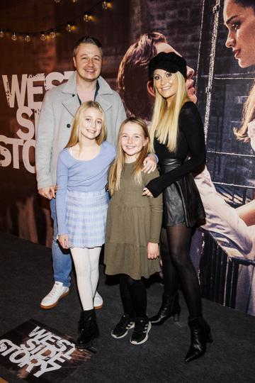 Keith Malone and Kerri-Nicole Blanc with daughter Kayla and Rhea Malone pictured at a special preview screening of West Side Story. Picture Andres Poveda