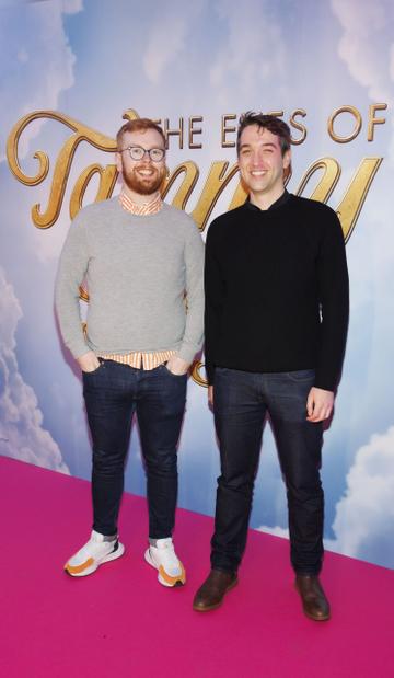 Ryan Reid and Morgan McDonnagh pictured at a special preview screening of Searchlight Picture’s “The Eyes of Tammy Faye” in the Light House Cinema Dublin. Picture Andres Poveda