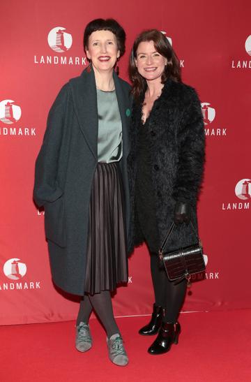 Sinead McPhillips and Regina Carolan at the opening of Landmark Productions and Lovano's world premiere production of Gabriel Byrne's Walking with Ghosts at the  Gaiety Theatre, Dublin.
Picture: Brian McEvoy/PIP